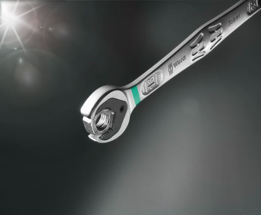 Wera 9630 Magnetic Rail 6000 Joker 1 Ratcheting Wrench Set Metric 05020014001