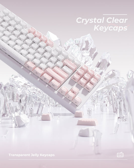 XVX Magic Wave Series OEM Profile Side-Print Ice-Cube Keycap Set (136-Key)