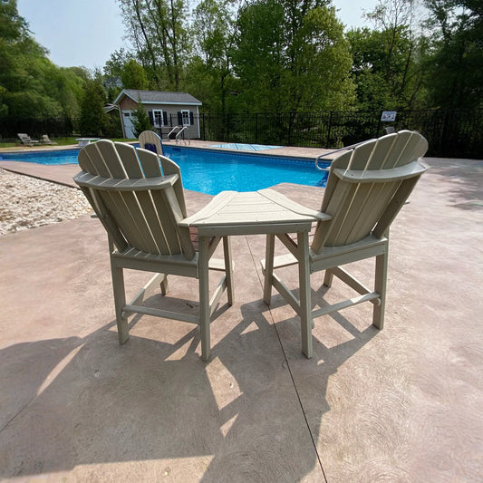 HDPE Outdoor Conversation Set – 2 Chairs with Interlocking Table