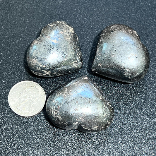 Hematite Puffy Heart Polished Carving Wholesale