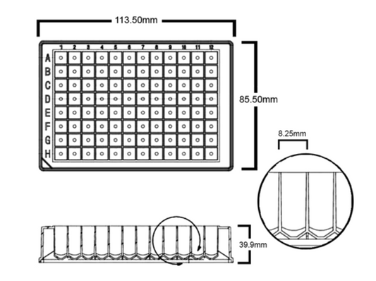 1.1ML 96-Well PCR Plate Sterile White