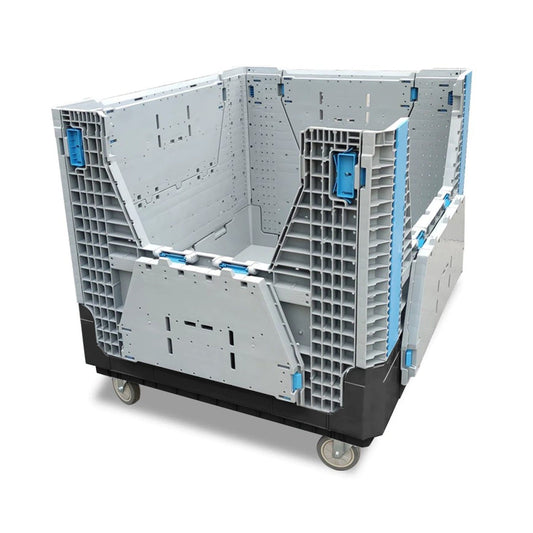 Large Heavy Duty Mobile Storage Bin Container - 4 Pack