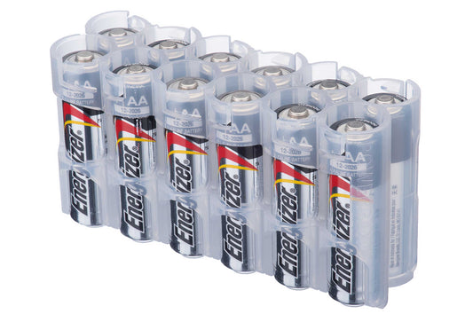 12 AA Pack Battery Caddy (Clear)