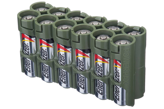12 AA Pack Battery Caddy (Military Green)