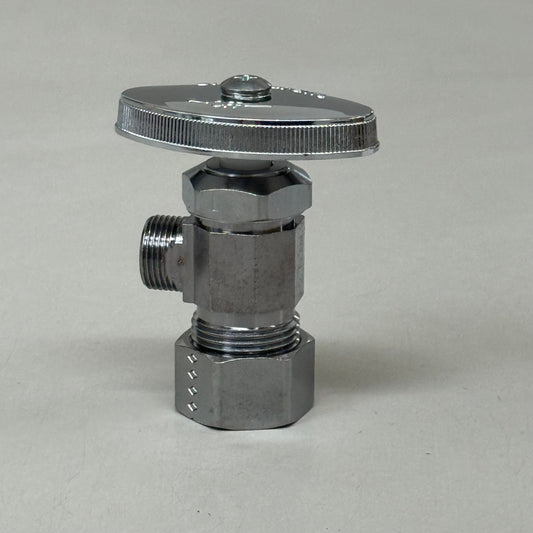 BRASSCRAFT (2 Pack) Multi-Turn Angle Valve 1/2"Nominal Compression Inlet X 3/8" Chrome Plated OCR19L1X-CB