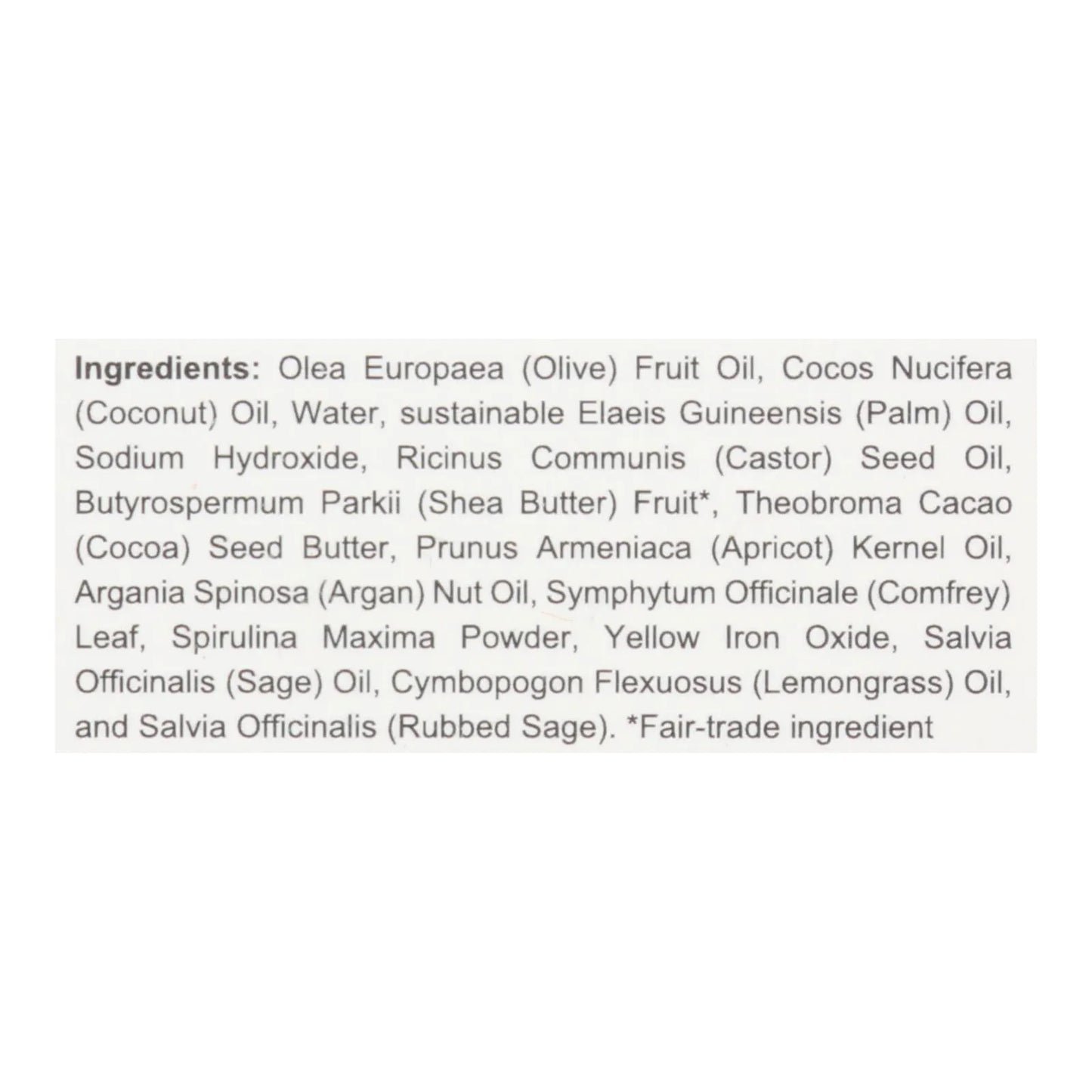 Spinster Sisters Company - Soap Bar Lemongrass Sage - 1 Each-4.5 Ounces