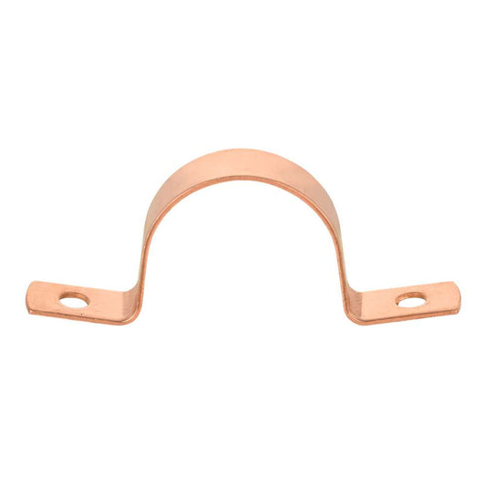10 Pack 1" Copper Pipe Straps, Two Hole
