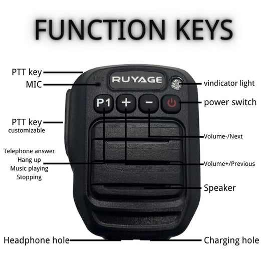 Ruyage Radio Zello Bluetooth Handheld Microphone(HB980)