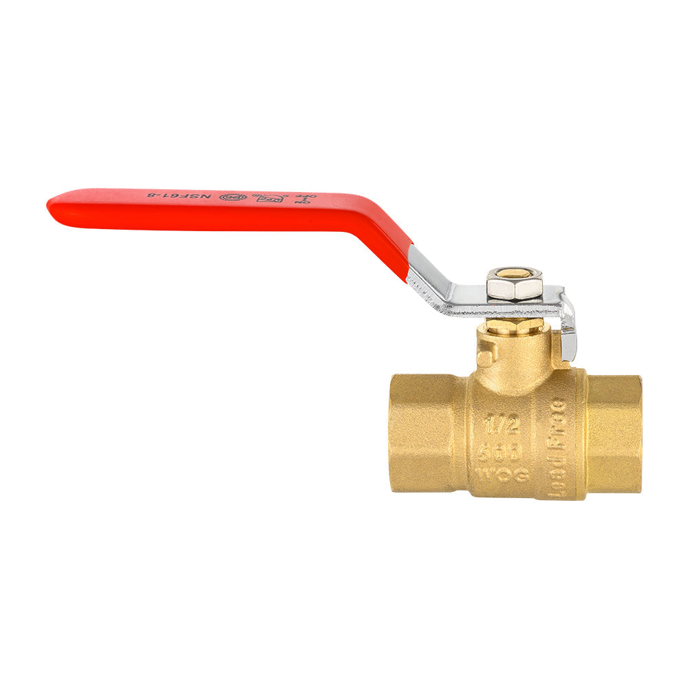 1" FNPT Ball Valve, Yellow (Lead Free)
