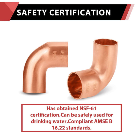 1-1/2" FTG x Copper 90° Street Elbow