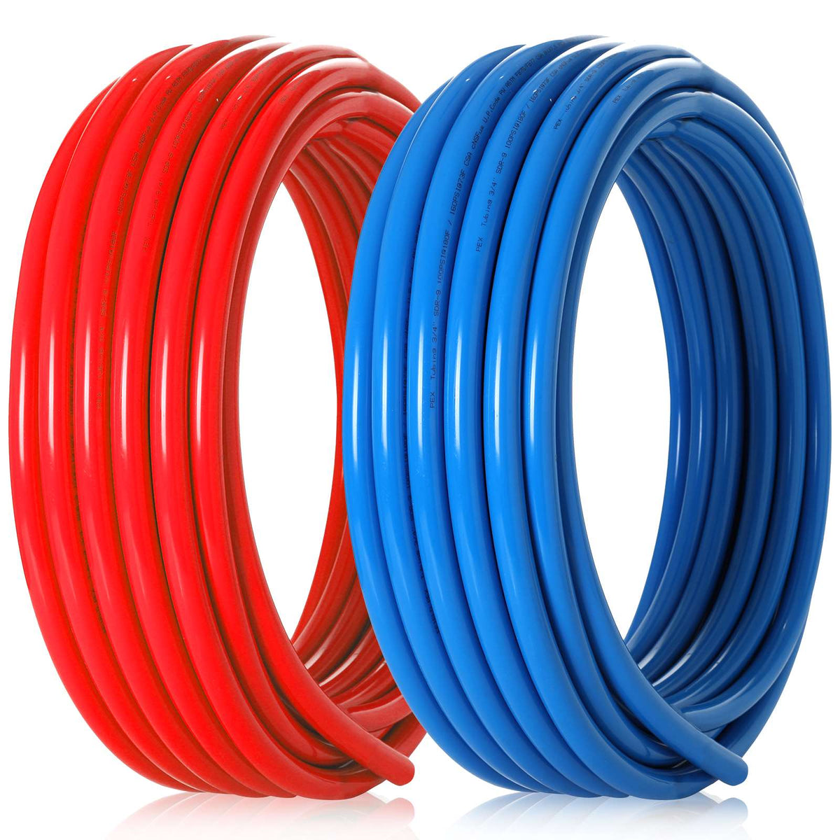 1/2" 150ft, 75ft x 2, PEX-B Pipe, Red & Blue & Cutter