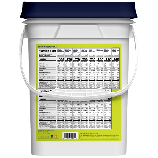 2-Week 1-Person Emergency Food Supply Kit, 119 Servings