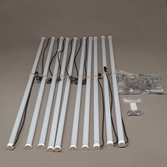I2SYSTEMS (10 PACK) Indoor LED Linear Lighting System 48” with Wall Mounts E465738 (New)