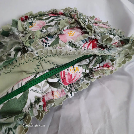 13"x13" Rag quilt pillow cover