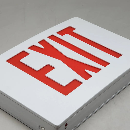 SKYLINE LIGHTING Exit Sign Hard Wired W/ Red Letters 12.5" EXD1RWWEM
