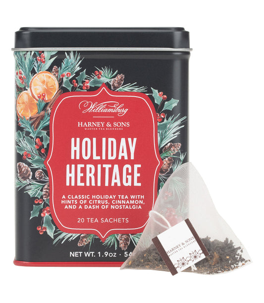 Williamsburg Holiday Heritage Tea, Tin of 20 Sachets