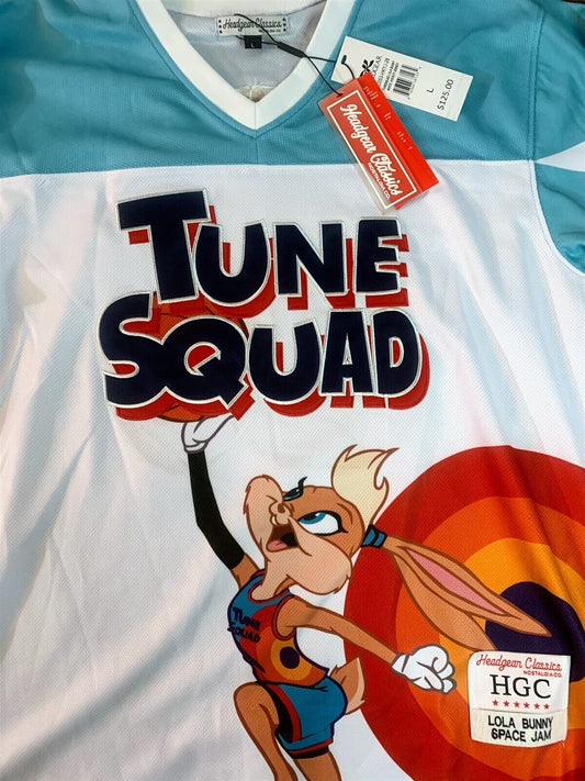 TUNE SQUAD Lola Bunny Headgear Classics Hockey Teal Jersey ~Never Worn~ M L XL