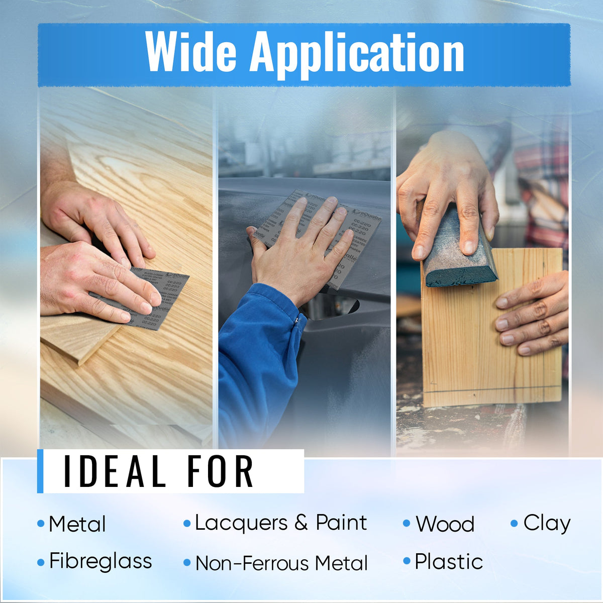 500 Grit Sandpaper Sheets – 100 Pack, 9x11 in, Wet or Dry Use