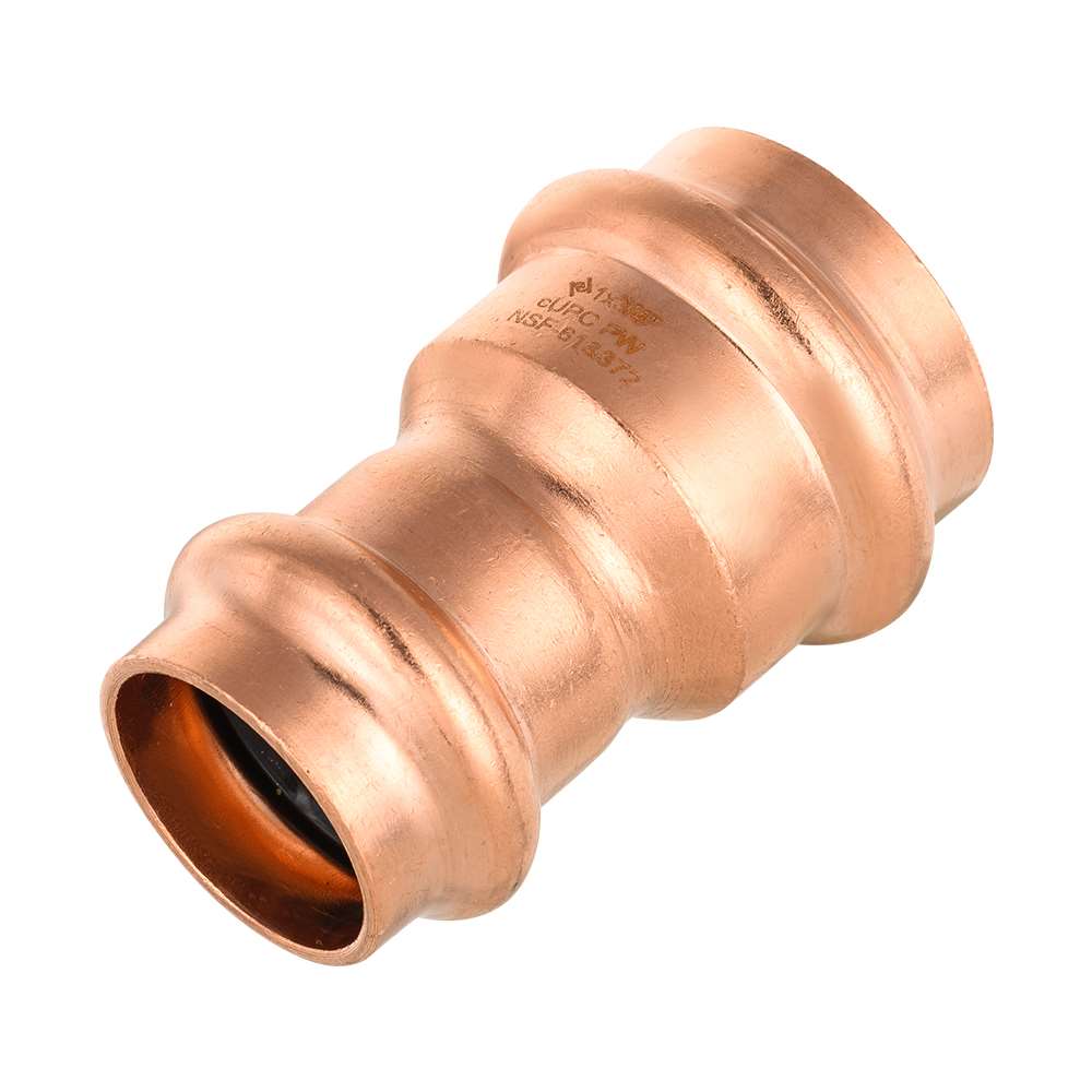 1" x 3/4" Copper Press x Press Coupling NO Stop (Lead Free)