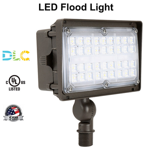 15W 27W Exterior Security Flood Light with Knuckle, 4000K 5000K Bright LED Wall Washer Lights, IP65 Waterproof Outdoor Yard Lighting UL DLC Listed