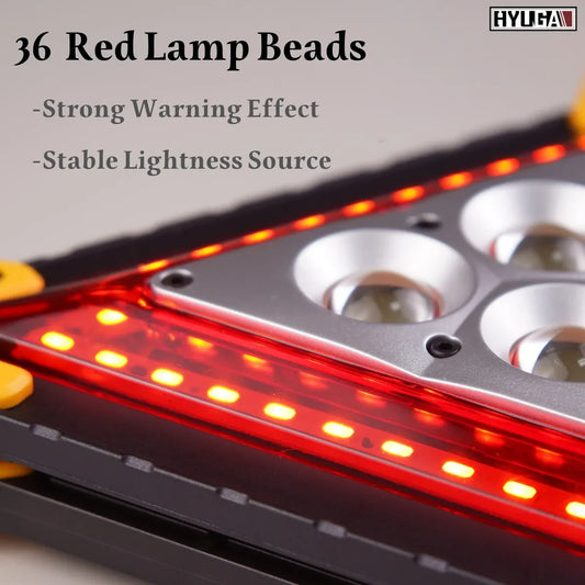 SC-1 LED Triangle Emergency Warning Light Multifunctional Waterproof Safety Flashing Signal Road Essential for Vehicle Accident/Repairing/Hazard/Camping/Hiking (Pack of 1)