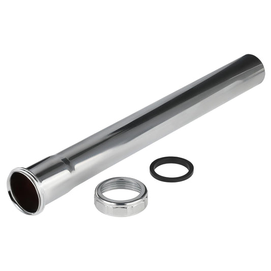 1-1/4" x 12" Slip-Joint Sink Drain Extension Tube, 20GA, Chrome Plated Brass