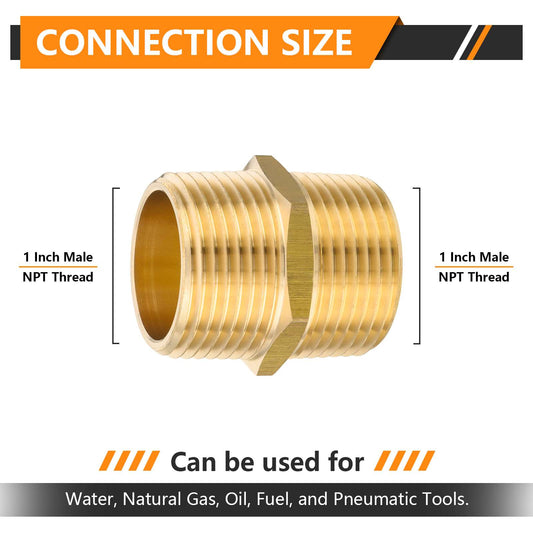 1" Male NPT Brass Hex Connector
