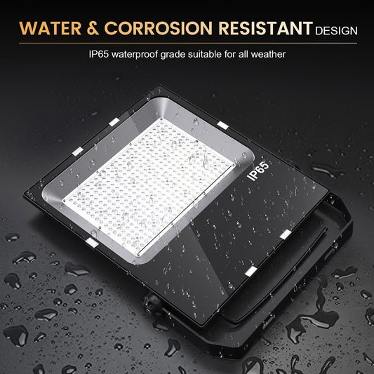 240W 300W Flood Lights Outdoor, 5000K 100-277V IP65 Waterproof Outside Security Flood Light for Yard Garden Playground Basketball Court ETL DLC Listed