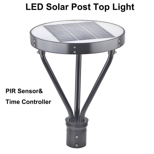 25W Outdoor Solar Post Lights with PIR Sensor,3000LM 5000K Waterproof Fence Post Lights Solar Powered for Garden Landscape Yard Patio US Stock
