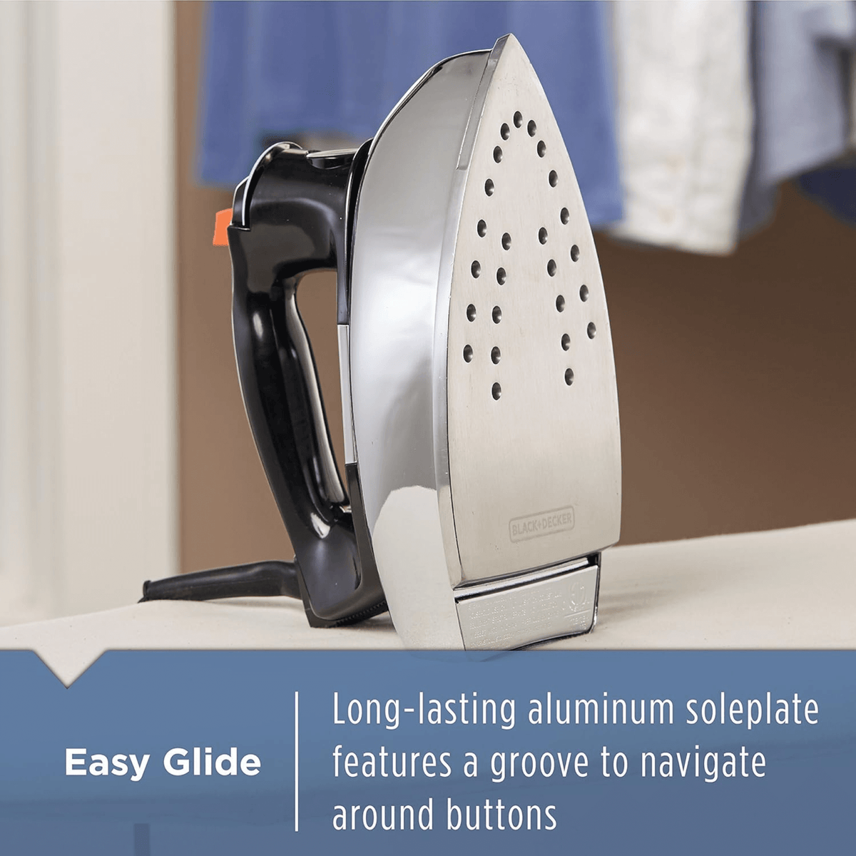 Black & Decker Classic Auto-Shutoff Iron with Aluminum Soleplate