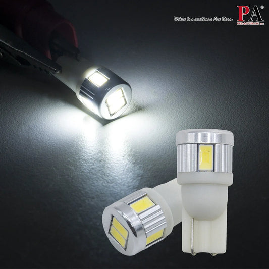 T10 6SMD 5630 LED Automotive White 6000K Bulb for DRL License Light Front Light Bulb