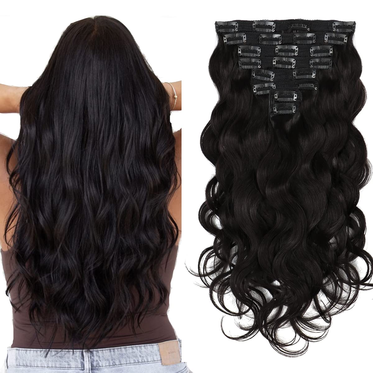 VIP Clip Extensions/ Body Wave 18" 140 grams - ClipeX System