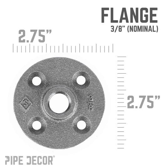 3/8 in. Black Floor Flange