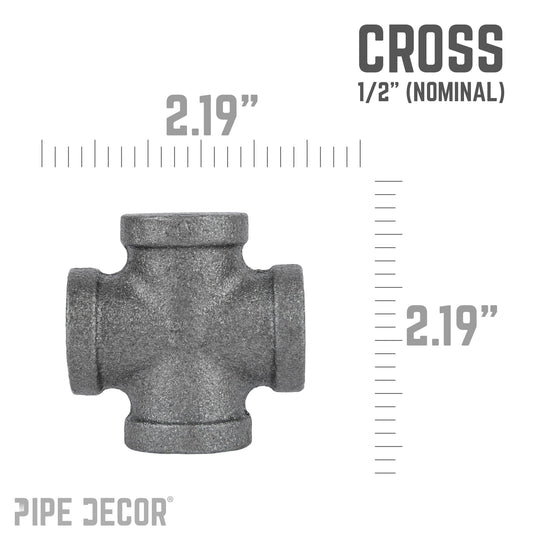 1/2 in. Black Cross
