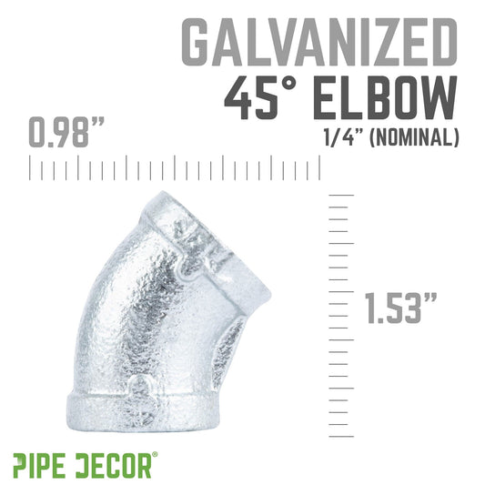 1/4 in. Galvanized Iron 45 Degree Elbow