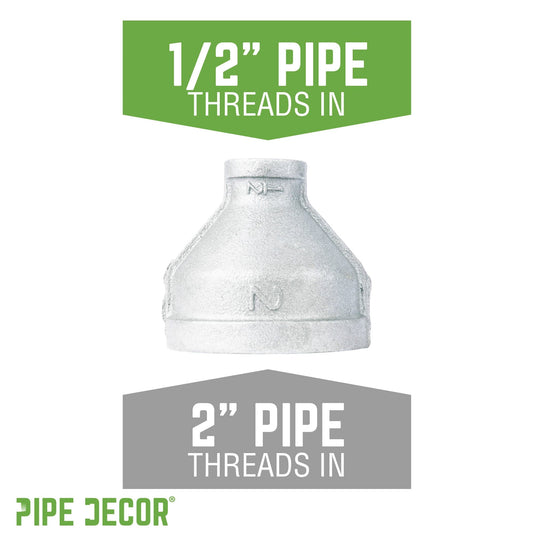 2 in. x 1/2 Galvanized Iron Reducing Coupling
