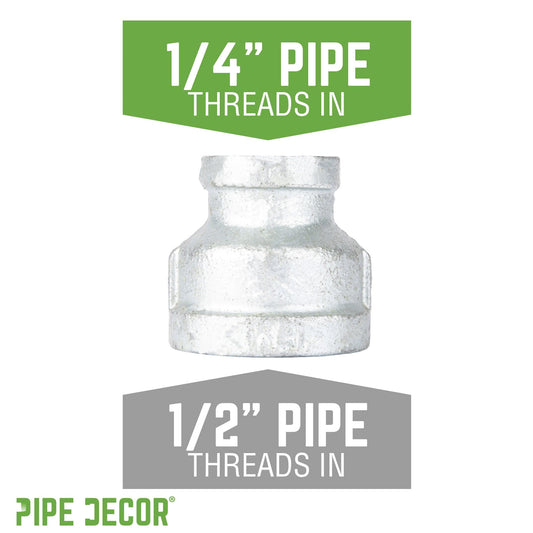 1/2 in. x 1/4 in. Galvanized Iron Reducing Coupling