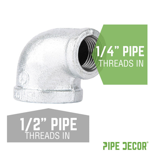 1/2 in. x 1/4 in. Galvanized Iron Reducing Elbow