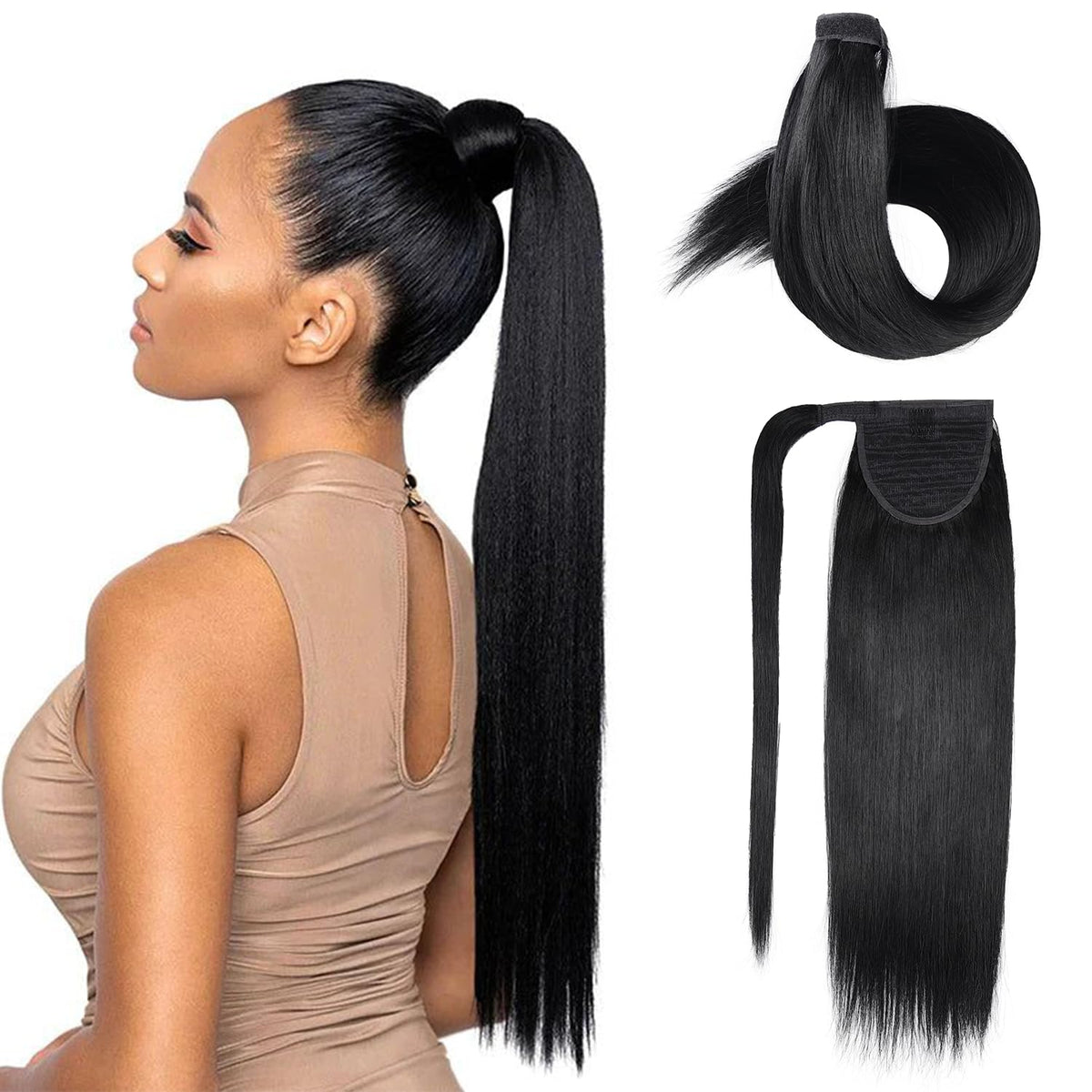 VIP PONYTAIL / Silky 18" 100% Human Hair