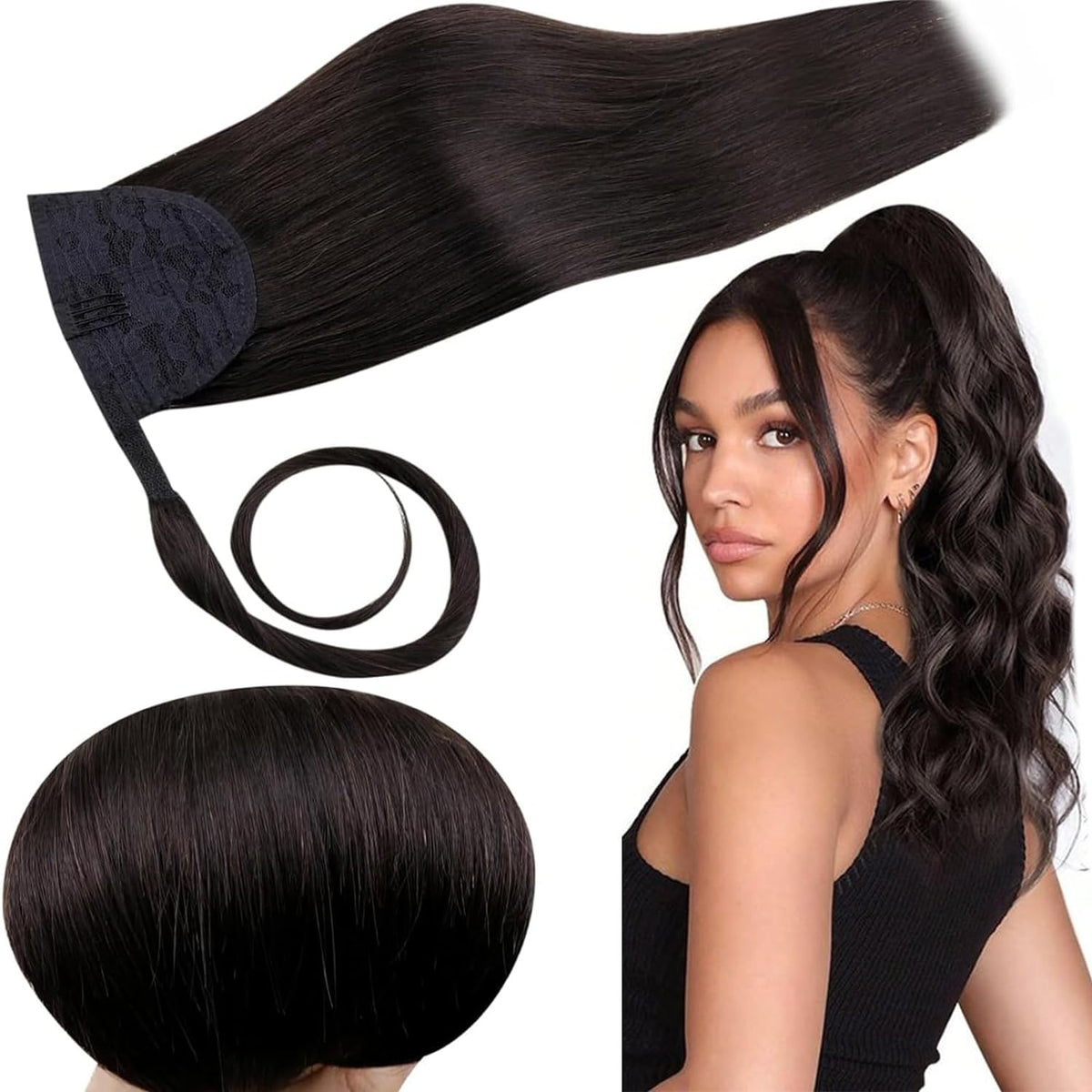 VIP PONYTAIL / Silky 18" 100% Human Hair