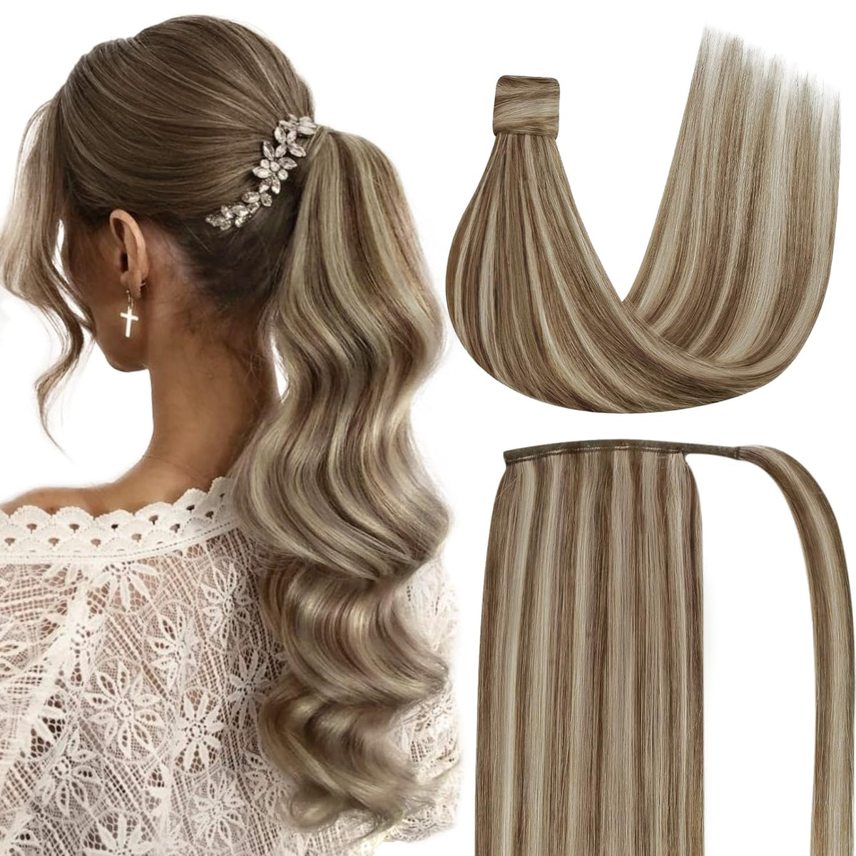 VIP PONYTAIL / Silky 18" 100% Human Hair