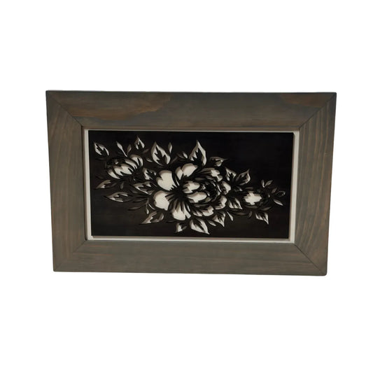 Peony (Gray) Gun Safe - Wall Mounted Decorative Secure Gun Cabinet