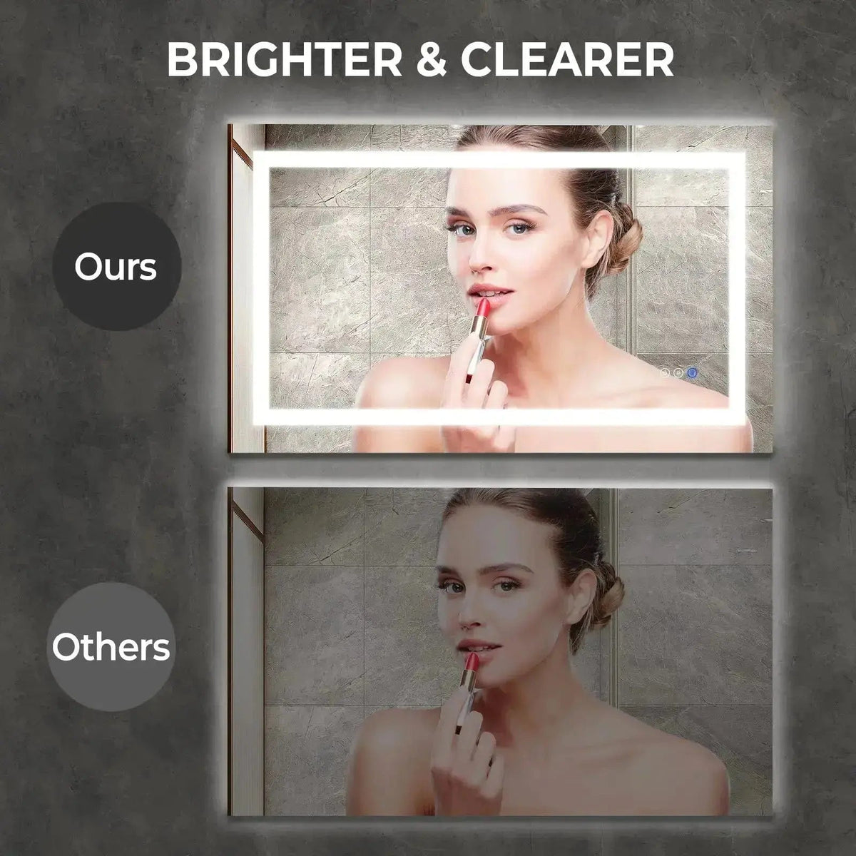 24 x 32 Inch Center Glow LED Bathroom Mirror