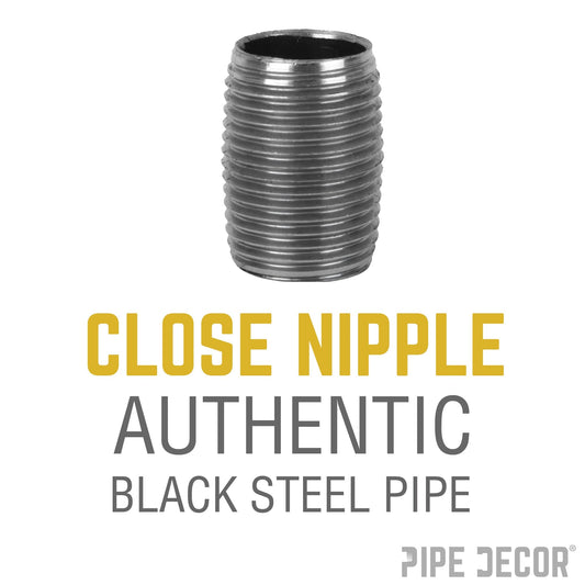 1/2 in. x Close Black Pipe