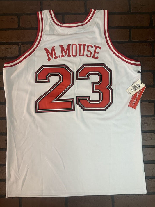 MICKEY MOUSE #23 White Headgear Classics Basketball Jersey ~Never Worn~ 2XL