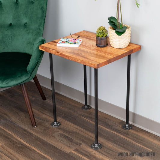 1/2 in. x 24 in. Round Flange Pipe Table Legs - 4 Pack