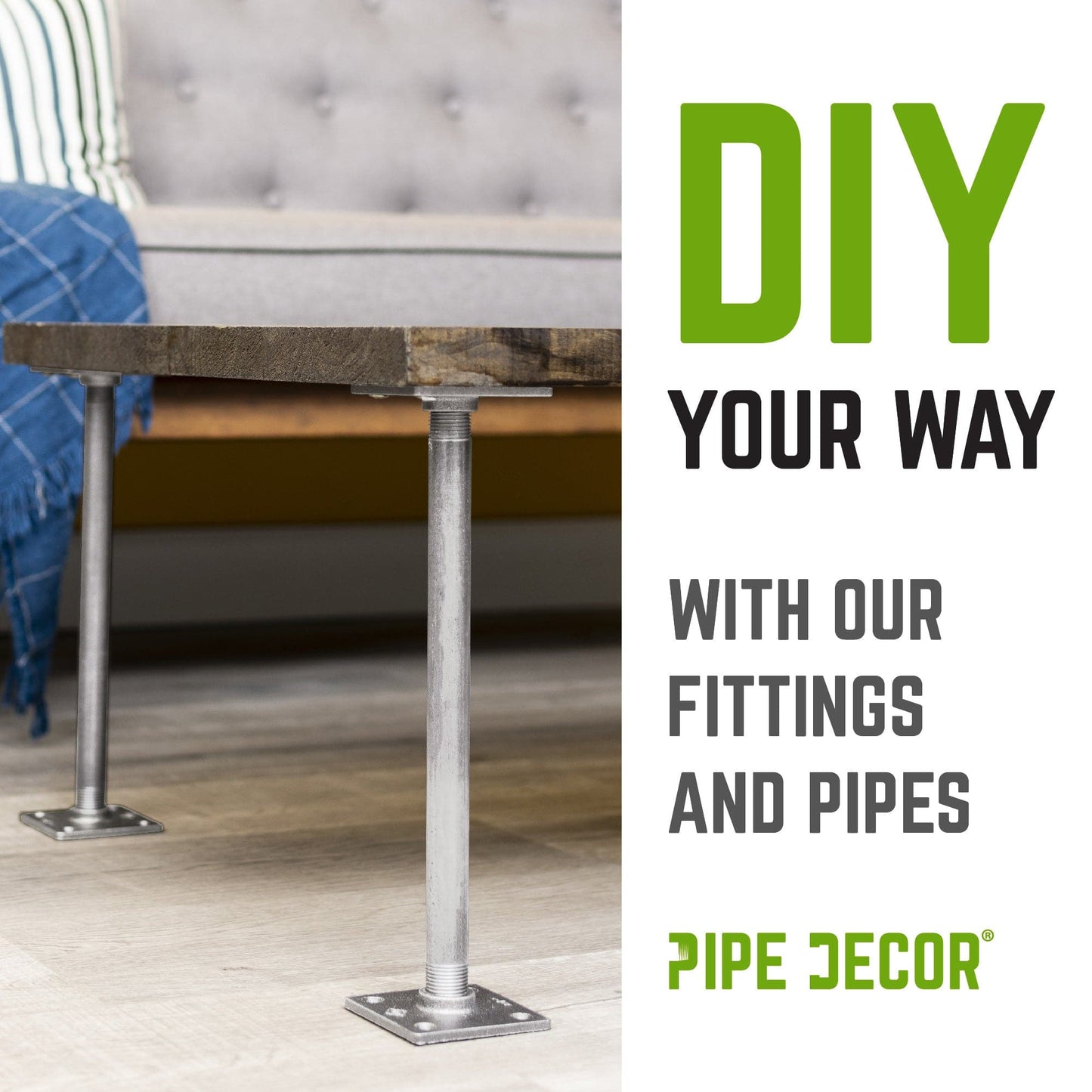 1 in. Galvanized Square Floor Flange