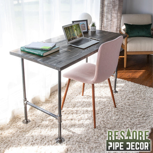 RESTORE Boulder Black Solid Wood Office Desk