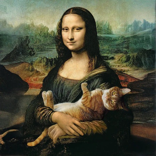 500 Piece Jigsaw Puzzles, Mona Lisa and a Purring Kitty, Da Vinci Puzzles, Art Puzzles, Adult Puzzles, Trefl 37294