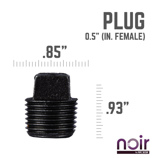 1/2 in. Prefinished Matte Black Plug